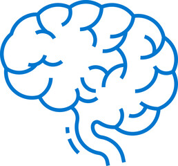 Sticker - illustration of a icon brain