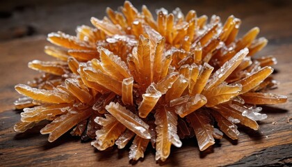 Wall Mural - Closeup of Brown Crystal Cluster.