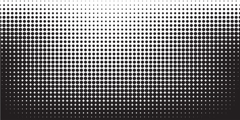 Wall Mural - vector halftone dots. black dots on white background