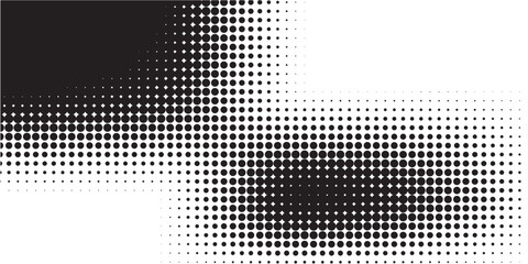 Wall Mural - vector halftone dots. black dots on white background