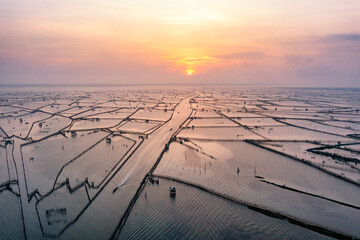 Wall Mural - Aerial view of Chuon Lagoon,Thua Thien Hue, Vietnam