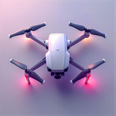 Wall Mural - High-Definition Realistic Vector Drone with Camera for VFX Video Post Production and Video Game Production