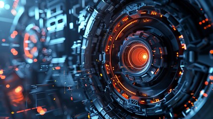 Poster - Futuristic Abstract Technology for Artificial Intelligence Digital Innovation Concept.