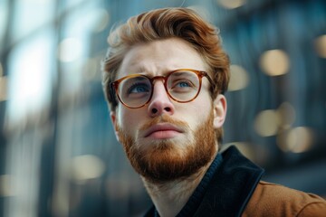 portrait of a businessman on street