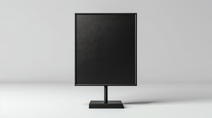 Poster - Empty black poster stand isolated on white background : Generative AI
