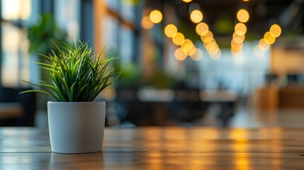 Aufkleber - Business office without people with blurred bokeh background : Generative AI