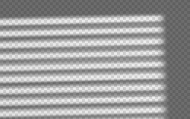 Wall Mural - light effect shadow overlay from blind isolated transparent background. shade from the jalousie.