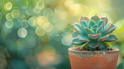 Succulent potted plants