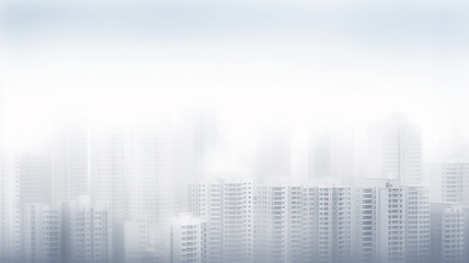 Wall Mural - white background, a row of apartment buildings in a white fog, urban abstract panorama, mortgage population social issues