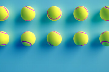 Sticker - 3d Balls Tennis seamless pattern design