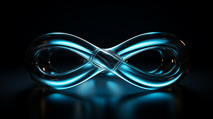 Wall Mural - glowing infinity symbol isolated sign on the background