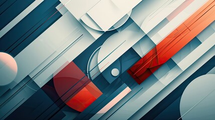 Poster - A modern abstract background with geometric shapes and bold lines in contrasting colors