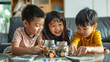 © rafliand - children saving money by putting coins in a glass jar on living room background, financial freedom