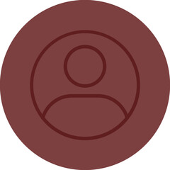 Wall Mural - User Vector Line Maroon Circle Maroon