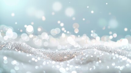 Wall Mural - a snowy landscape with a lot of glitter on the ground