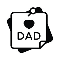 Canvas Print - Get this creative icon of i love dad, father day vector design