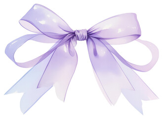 Poster - Elegant lavender ribbon bow illustration