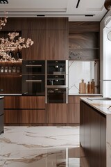 Wall Mural - modern kitchen in a house with a beautiful design