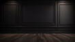 © ramaheda - modern luxury black wall wood molding panels room background