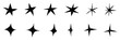 © Auguste Lange - Grunge star set. Shine sparkle vector symbols
