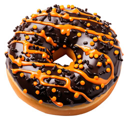 Canvas Print - PNG Halloween donut dessert food cake.