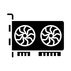 Wall Mural - Graphics Card glyph icon