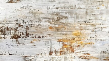 Poster - White and brown and gold yellow old dirty wood wall wooden plank board texture background with grains and structures and scratched 