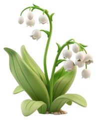 Poster - PNG Delicate white lily flowers illustration