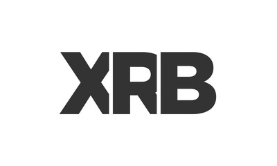 Poster - XRB logo design template with strong and modern bold text. Initial based vector logotype featuring simple and minimal typography. Trendy company identity.