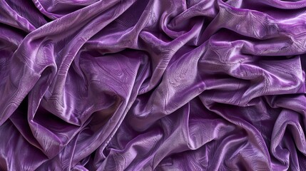 Wall Mural - Close up of a purple, textured fabric.