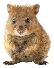 Sticker - PNG  Adorable quokka on white background