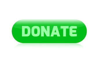 Web green Vector button with the inscription donate