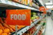 © mohdfaizal - Grocery Store Aisle with Food Sign