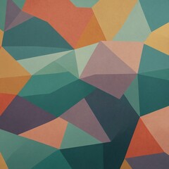 Poster - In vibrant abstract composition, intersecting triangles form dynamic mosaic. Their edges meet, diverge, creating sense of movement, tension. Color palette shifts from cool blues.