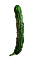 [Transparent Background PNG]A single cucumber on a white background