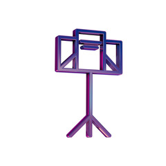 Aufkleber - 3D Neon Retro Icon - Retro Music Stand