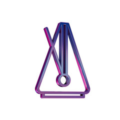 Aufkleber - 3D Neon Retro Icon - Retro Big Metronome