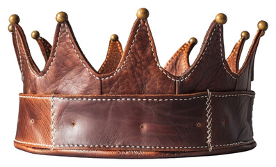 Poster - Leather crown with golden accents