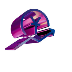 Poster - 3D Neon Retro Icon YARN Price arrow UP symbol