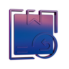 Poster - 3D Neon Retro Icon - Delivery Returns Symbol Online Shopping