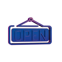 Poster - 3D Neon Retro Icon - Symbol Online Shopping