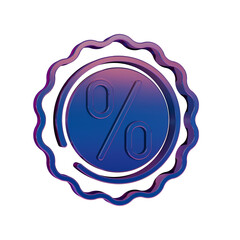 Poster - 3D Neon Retro Icon - Symbol Online Shopping