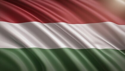 Wall Mural - waving and shining Hungarian flag texture background Generative AI