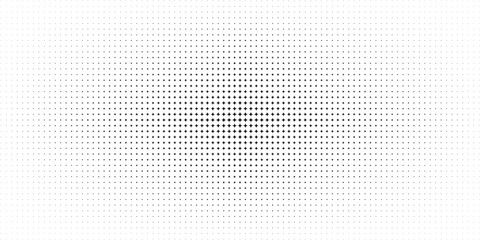 Wall Mural - Halftone gradient. Dotted gradient, smooth dots spraying and halftones dot background seamless horizontal geometric pattern vector template set. Abstract dot gradient halftone pattern illustration