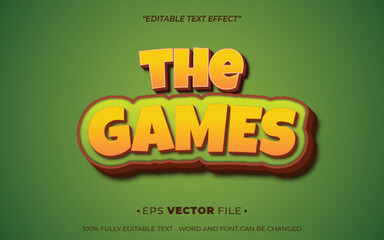 Poster - the games 3d text effect modern and playful