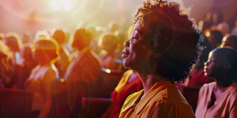 Gospel choir at African-American black church