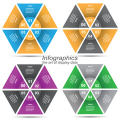 Leinwandbilder - Collection infographic template for modern data visualization and ranking and statistics.