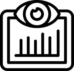 Poster - Line icon representing the concept of monitoring business growth
