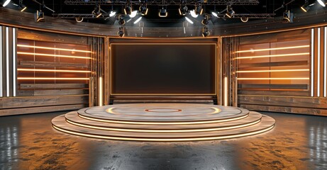 Poster - In your virtual studio, you can use this 3D rendered background created with 3ds Max-Vray software.