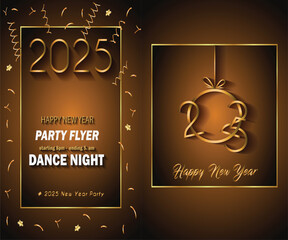 Wall Mural - 2025 Happy New Year background for your seasonal invitations, festive posters, greetings cards.